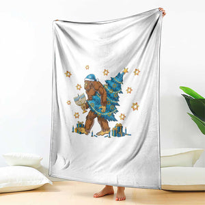 Funny Hanukkah Bigfoot Lover Jewish Holiday Gift Throw Blanket TS12 Print Your Wear