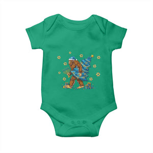 Funny Hanukkah Bigfoot Lover Jewish Holiday Gift Baby Onesie TS12 Irish Green Print Your Wear