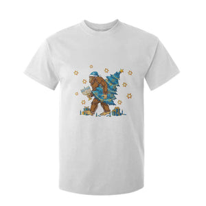 Funny Hanukkah Bigfoot Lover Jewish Holiday Gift T Shirt For Kid TS12 White Print Your Wear