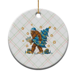 Funny Hanukkah Bigfoot Lover Jewish Holiday Gift Ceramic Ornament TS12 1pc Christmas Plaid Print Your Wear