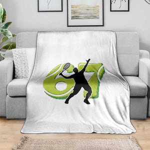 Funny Gen Z Alpha Gift Throw Blanket Six Seven Meme Tennis Lover TS12 Print Your Wear