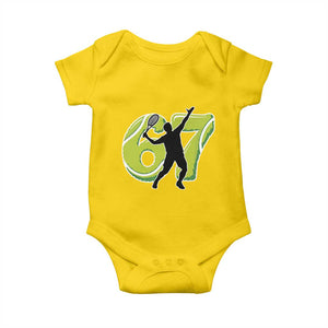 Funny Gen Z Alpha Gift Baby Onesie Six Seven Meme Tennis Lover TS12 Daisy Print Your Wear