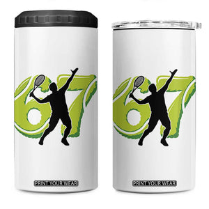 Funny Gen Z Alpha Gift 4 in 1 Can Cooler Tumbler Six Seven Meme Tennis Lover TS12 One Size: 16 oz White Print Your Wear