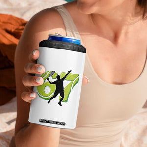 Funny Gen Z Alpha Gift 4 in 1 Can Cooler Tumbler Six Seven Meme Tennis Lover TS12 Print Your Wear