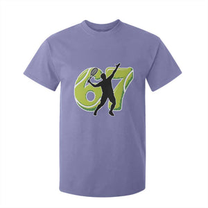 Funny Gen Z Alpha Gift T Shirt For Kid Six Seven Meme Tennis Lover TS12 Violet Print Your Wear