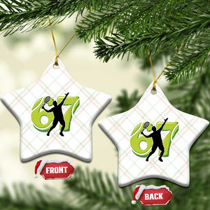 Funny Gen Z Alpha Gift Ceramic Ornament Six Seven Meme Tennis Lover TS12 Print Your Wear