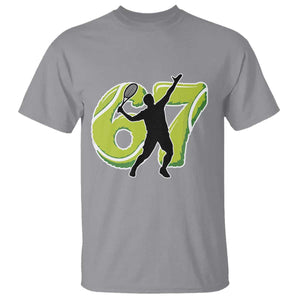 Funny Gen Z Alpha Gift T Shirt Six Seven Meme Tennis Lover TS12 Sport Gray Print Your Wear