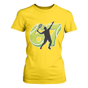 Funny Gen Z Alpha Gift T Shirt For Women Six Seven Meme Tennis Lover TS12 Daisy Print Your Wear