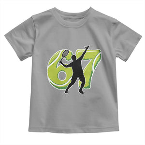 Funny Gen Z Alpha Gift Toddler T Shirt Six Seven Meme Tennis Lover TS12 Sport Gray Print Your Wear