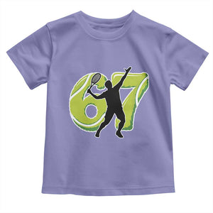Funny Gen Z Alpha Gift Toddler T Shirt Six Seven Meme Tennis Lover TS12 Violet Print Your Wear