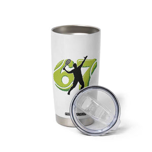 Funny Gen Z Alpha Gift Tumbler Cup Six Seven Meme Tennis Lover TS12 Print Your Wear