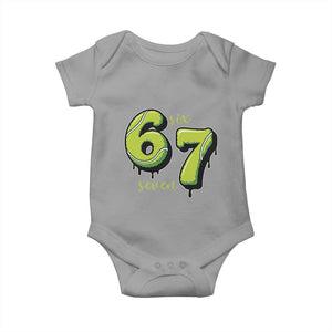 Six Seven Meme Tennis Lover Baby Onesie Gen Alpha Slang Gift TS12 Sport Gray Print Your Wear