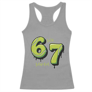 Six Seven Meme Tennis Lover Racerback Tank Top Gen Alpha Slang Gift TS12 Sport Gray Print Your Wear