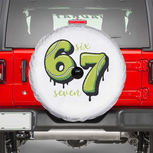 Six Seven Meme Tennis Lover Spare Tire Cover Gen Alpha Slang Gift TS12 White Print Your Wear