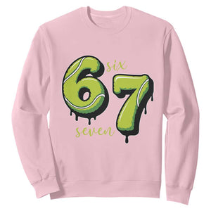 Six Seven Meme Tennis Lover Sweatshirt Gen Alpha Slang Gift TS12 Light Pink Print Your Wear
