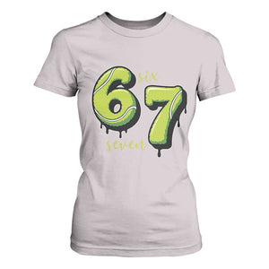 Six Seven Meme Tennis Lover T Shirt For Women Gen Alpha Slang Gift TS12 Ice Gray Print Your Wear