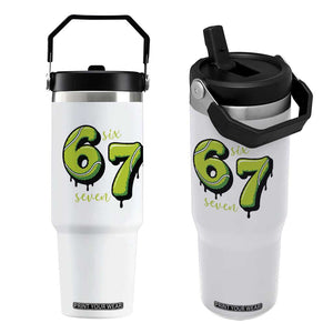 Six Seven Meme Tennis Lover Flip Straw Tumbler Gen Alpha Slang Gift TS12 One Size: 30 oz White Print Your Wear