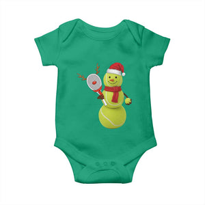 Funny Christmas Tennis Snowman Baby Onesie Tennis Lover Gift TS12 Irish Green Print Your Wear