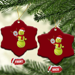 Funny Christmas Tennis Snowman Ceramic Ornament Tennis Lover Gift TS12 Print Your Wear