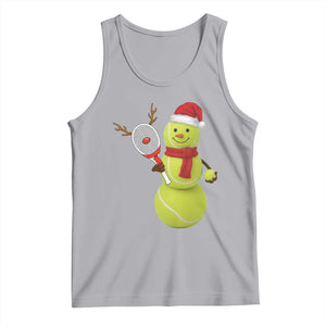 Funny Christmas Tennis Snowman Tank Top Tennis Lover Gift TS12 Athletic Heather Print Your Wear