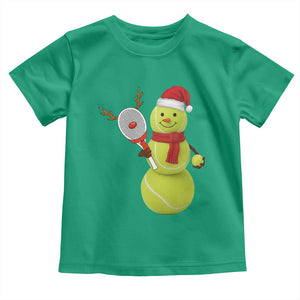 Funny Christmas Tennis Snowman Toddler T Shirt Tennis Lover Gift TS12 Irish Green Print Your Wear