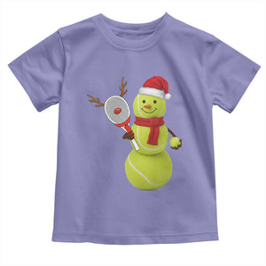 Funny Christmas Tennis Snowman Toddler T Shirt Tennis Lover Gift TS12 Violet Print Your Wear