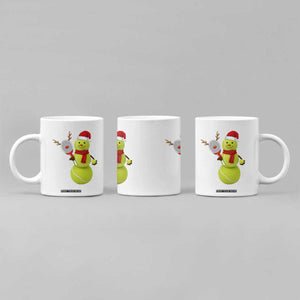 Funny Christmas Tennis Snowman Coffee Mug Tennis Lover Gift TS12 Print Your Wear