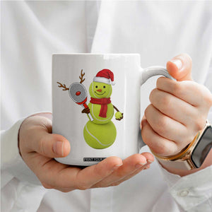 Funny Christmas Tennis Snowman Coffee Mug Tennis Lover Gift TS12 Print Your Wear