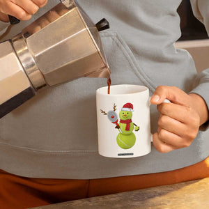 Funny Christmas Tennis Snowman Coffee Mug Tennis Lover Gift TS12 Print Your Wear