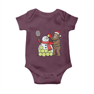 Funny Squatch Christmas Tennis Gift Baby Onesie Bigfoot Player Enthusiast TS12 Maroon Print Your Wear