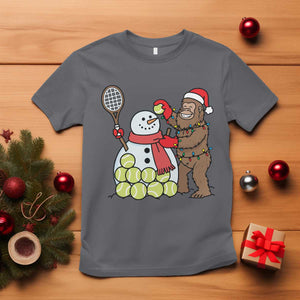 Funny Squatch Christmas Tennis Gift T Shirt Bigfoot Player Enthusiast TS12 Charcoal Print Your Wear