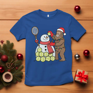 Funny Squatch Christmas Tennis Gift T Shirt Bigfoot Player Enthusiast TS12 Royal Blue Print Your Wear