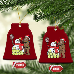 Funny Squatch Christmas Tennis Gift Ceramic Ornament Bigfoot Player Enthusiast TS12 Print Your Wear
