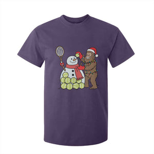 Funny Squatch Christmas Tennis Gift T Shirt For Kid Bigfoot Player Enthusiast TS12 Purple Print Your Wear