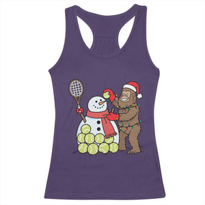 Funny Squatch Christmas Tennis Gift Racerback Tank Top Bigfoot Player Enthusiast TS12 Purple Print Your Wear