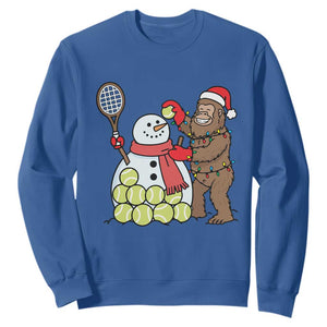 Funny Squatch Christmas Tennis Gift Sweatshirt Bigfoot Player Enthusiast TS12 Royal Blue Print Your Wear