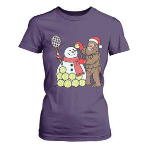 Funny Squatch Christmas Tennis Gift T Shirt For Women Bigfoot Player Enthusiast TS12 Purple Print Your Wear