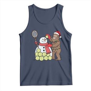 Funny Squatch Christmas Tennis Gift Tank Top Bigfoot Player Enthusiast TS12 Navy Print Your Wear