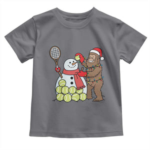 Funny Squatch Christmas Tennis Gift Toddler T Shirt Bigfoot Player Enthusiast TS12 Charcoal Print Your Wear