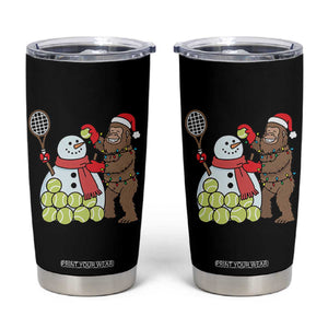 Funny Squatch Christmas Tennis Gift Tumbler Cup Bigfoot Player Enthusiast TS12 Black Print Your Wear