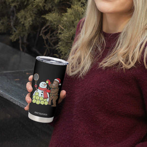 Funny Squatch Christmas Tennis Gift Tumbler Cup Bigfoot Player Enthusiast TS12 Print Your Wear