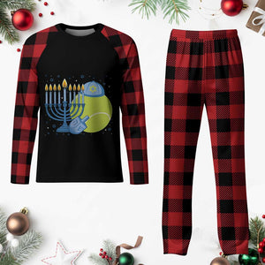 Jewish Tennis Player Hanukkah Plaid Pajama Set Funny Racquet Lover Gift TS12 Buffalo Plaid Print Your Wear