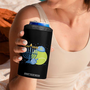 Jewish Tennis Player Hanukkah 4 in 1 Can Cooler Tumbler Funny Racquet Lover Gift TS12 Print Your Wear