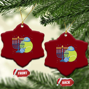 Jewish Tennis Player Hanukkah Ceramic Ornament Funny Racquet Lover Gift TS12 Print Your Wear