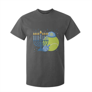 Jewish Tennis Player Hanukkah T Shirt For Kid Funny Racquet Lover Gift TS12 Dark Heather Print Your Wear