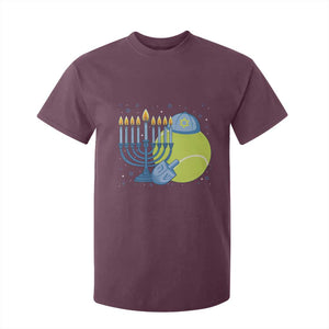Jewish Tennis Player Hanukkah T Shirt For Kid Funny Racquet Lover Gift TS12 Maroon Print Your Wear