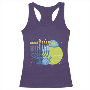 Jewish Tennis Player Hanukkah Racerback Tank Top Funny Racquet Lover Gift TS12 Purple Print Your Wear