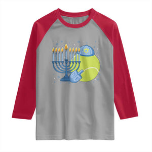 Jewish Tennis Player Hanukkah Raglan Shirt Funny Racquet Lover Gift TS12 Sport Gray Red Print Your Wear