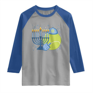 Jewish Tennis Player Hanukkah Raglan Shirt Funny Racquet Lover Gift TS12 Sport Gray Royal Print Your Wear