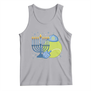Jewish Tennis Player Hanukkah Tank Top Funny Racquet Lover Gift TS12 Athletic Heather Print Your Wear